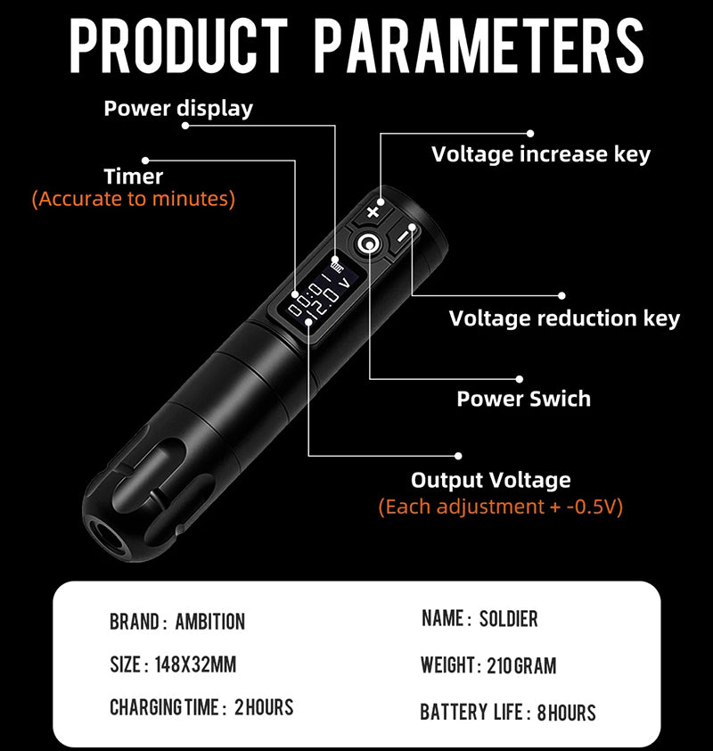 INFTATTOO Wireless Tattoo Pen Machine