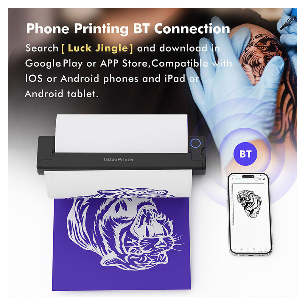 Bluetooth thermal printer for tattoo transfer and office use | INF Tattoo