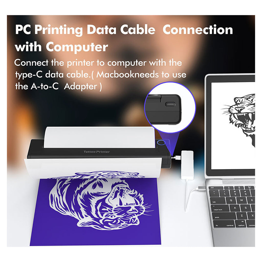 Bluetooth thermal printer for tattoo transfer and office use | INF Tattoo