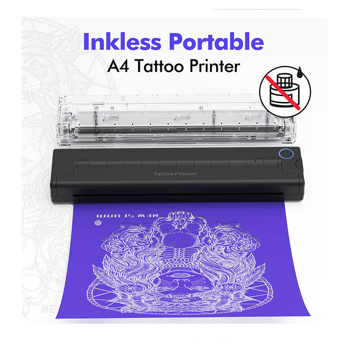 Bluetooth thermal printer for tattoo transfer and office use | INF Tattoo